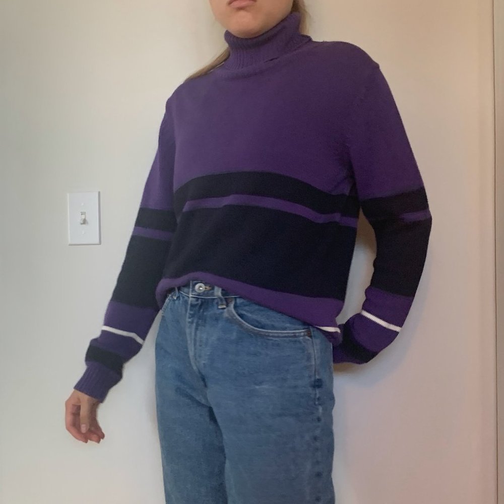 RETRO STRIPED TURTLENECK - Picture 3 of 3